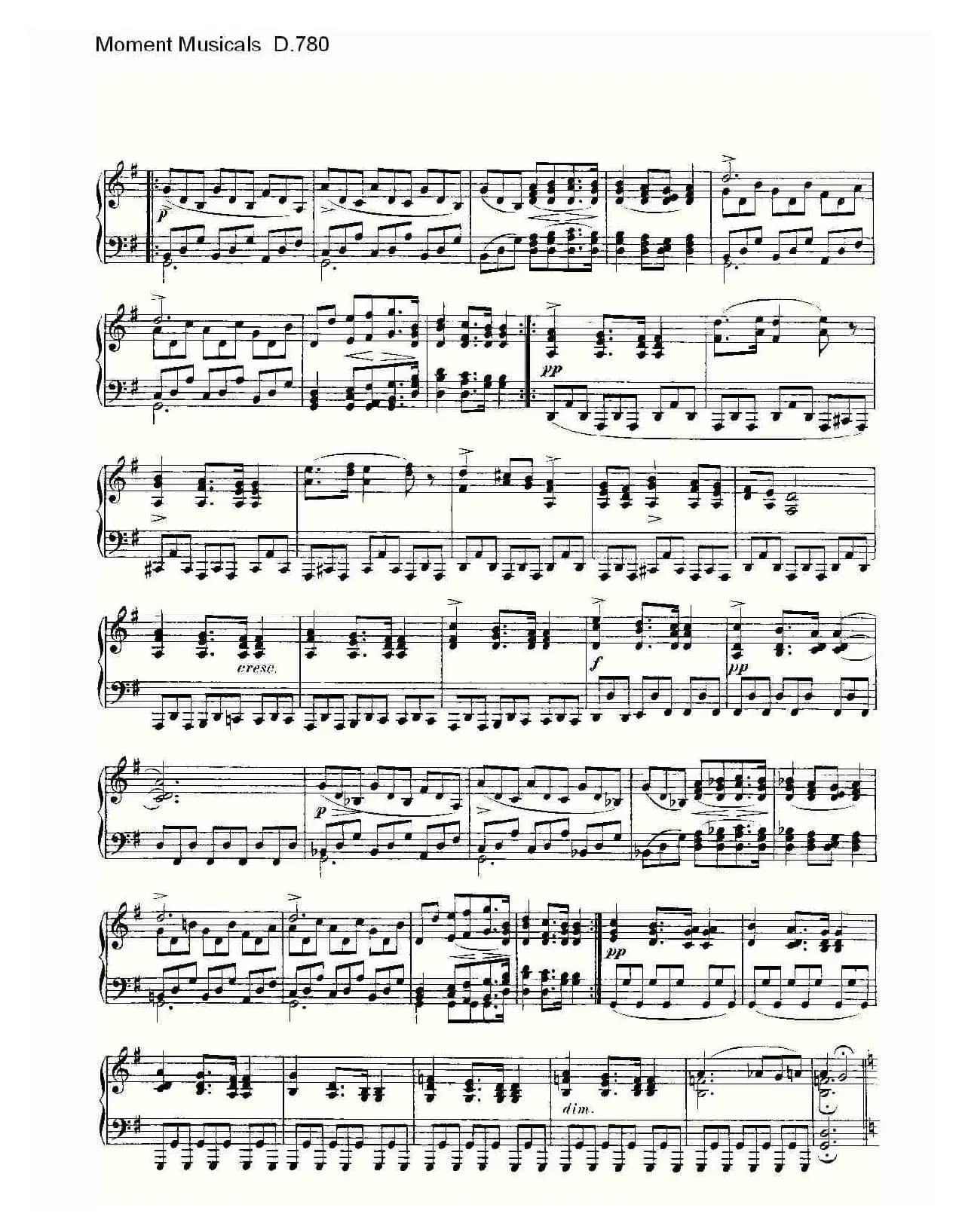 Moment Musicals D.780（6首音乐瞬间）