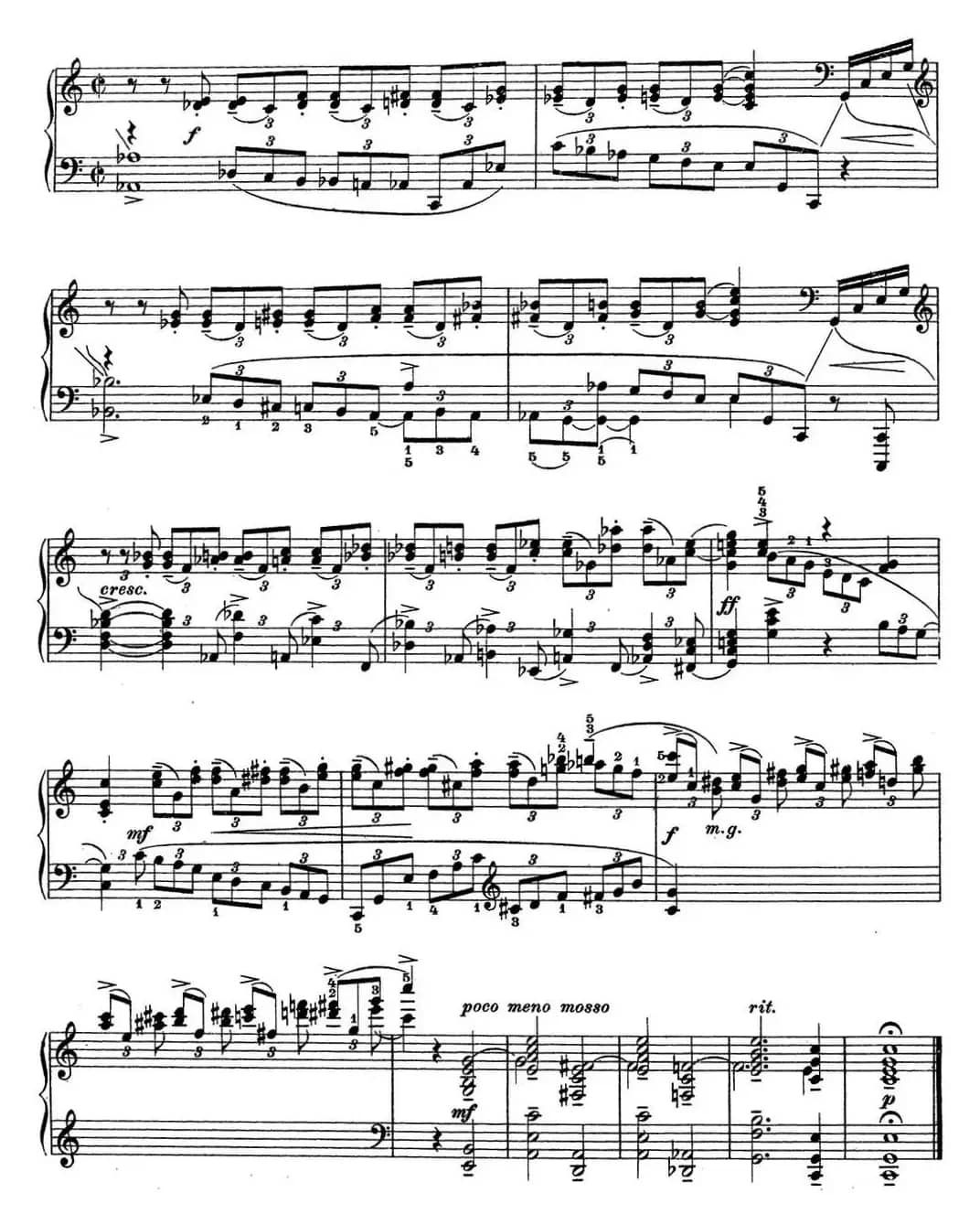 拉赫玛尼诺夫 钢琴前奏曲12 C大调 Op.32 No.1