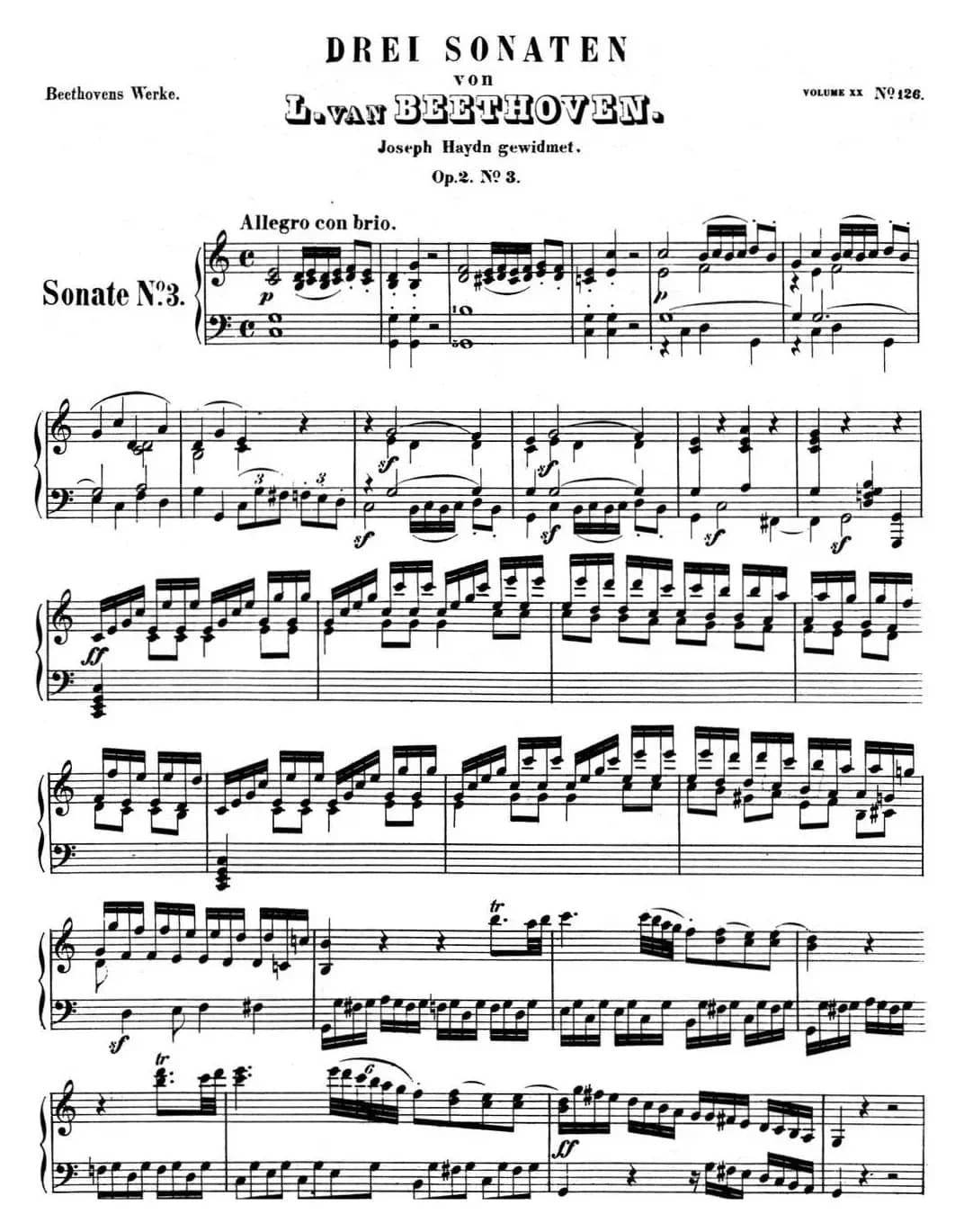 贝多芬钢琴奏鸣曲03 C大调 Op.2 No.3 C major