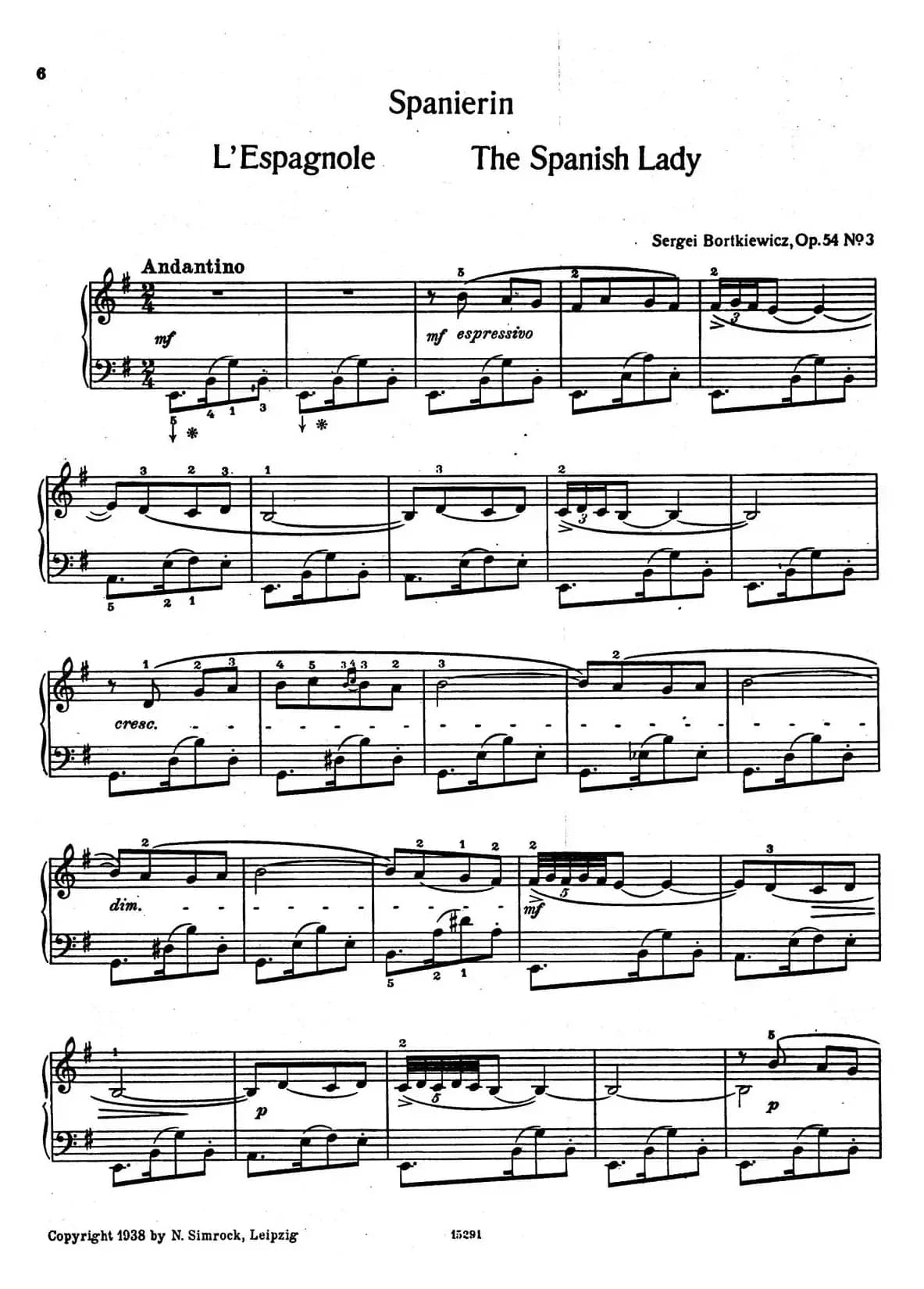 9首简易小品“玩偶” （9 Easy Pieces Op.54）（3）