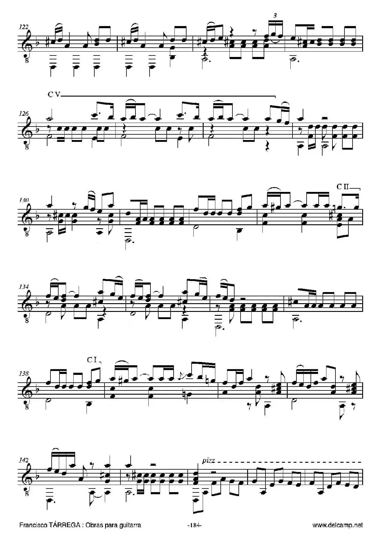 《塔雷加作品全集》第10部分（古典吉他）