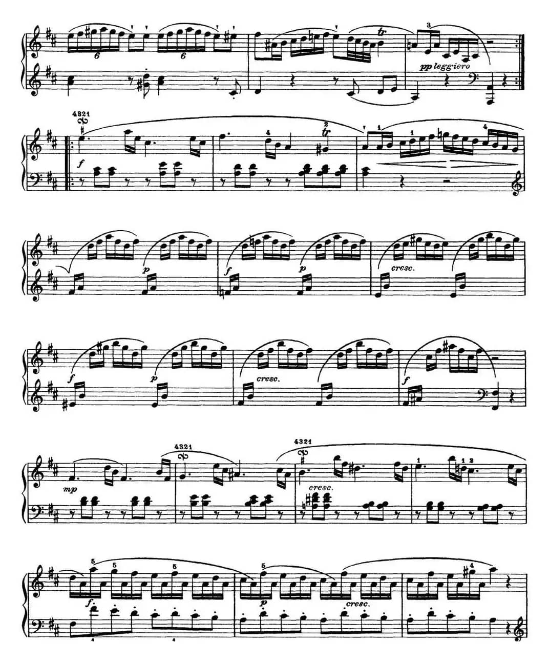 海顿 钢琴奏鸣曲 Hob XVI 4 Divertimento D major