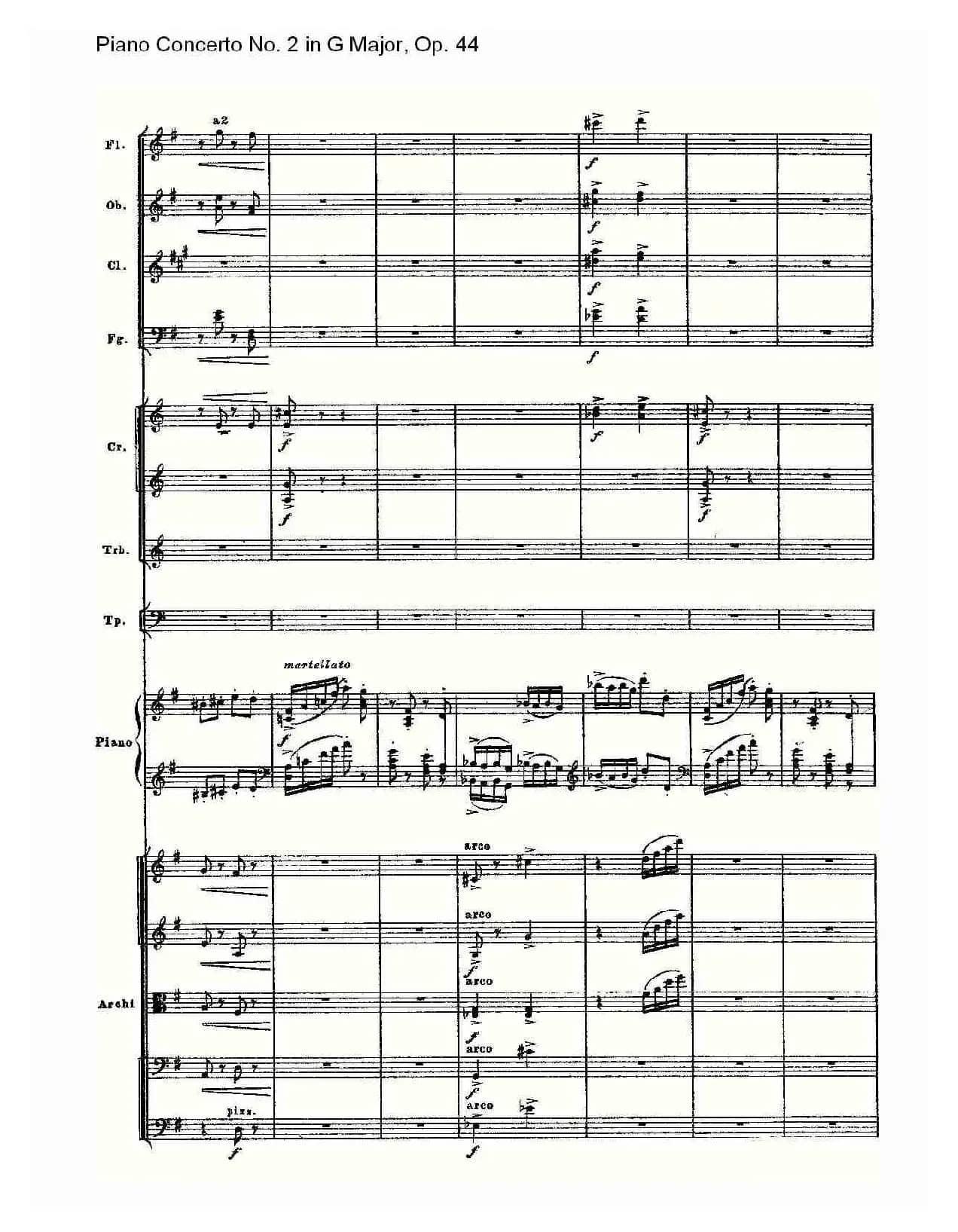 G大调第二钢琴协奏曲, Op.44第三乐章（一）