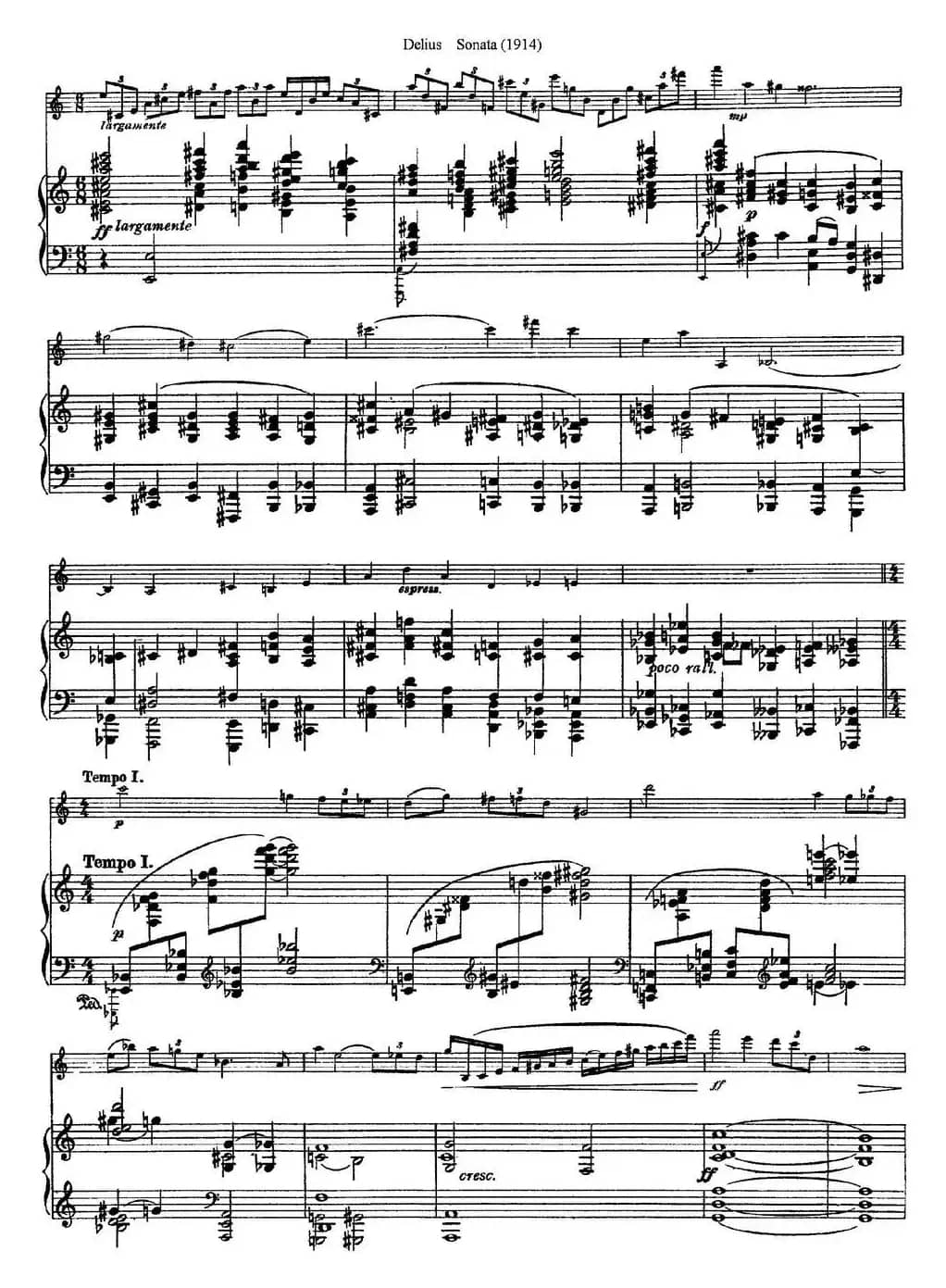 Delius Sonata（小提琴+钢琴伴奏）