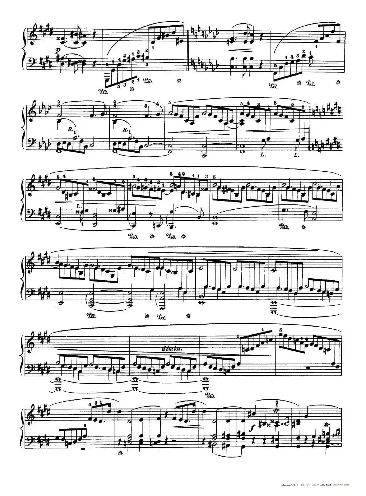 Piano Sonata No.3 in b Minor Op.58（b小调第三钢琴奏鸣曲·第三乐章）