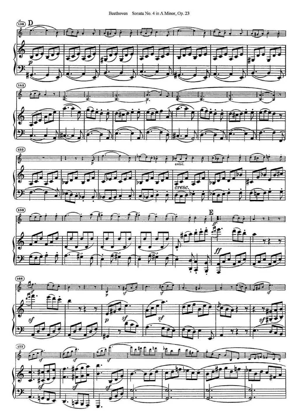 Violin Sonata No.4 in A Minor Op.23（小提琴+钢琴伴奏）