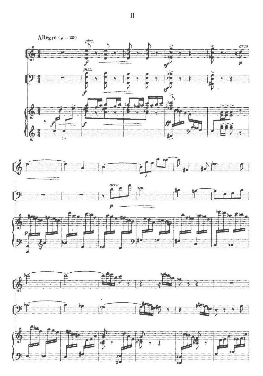 钢琴三重奏（陈铭志作曲版、小提琴+大提琴+钢琴）