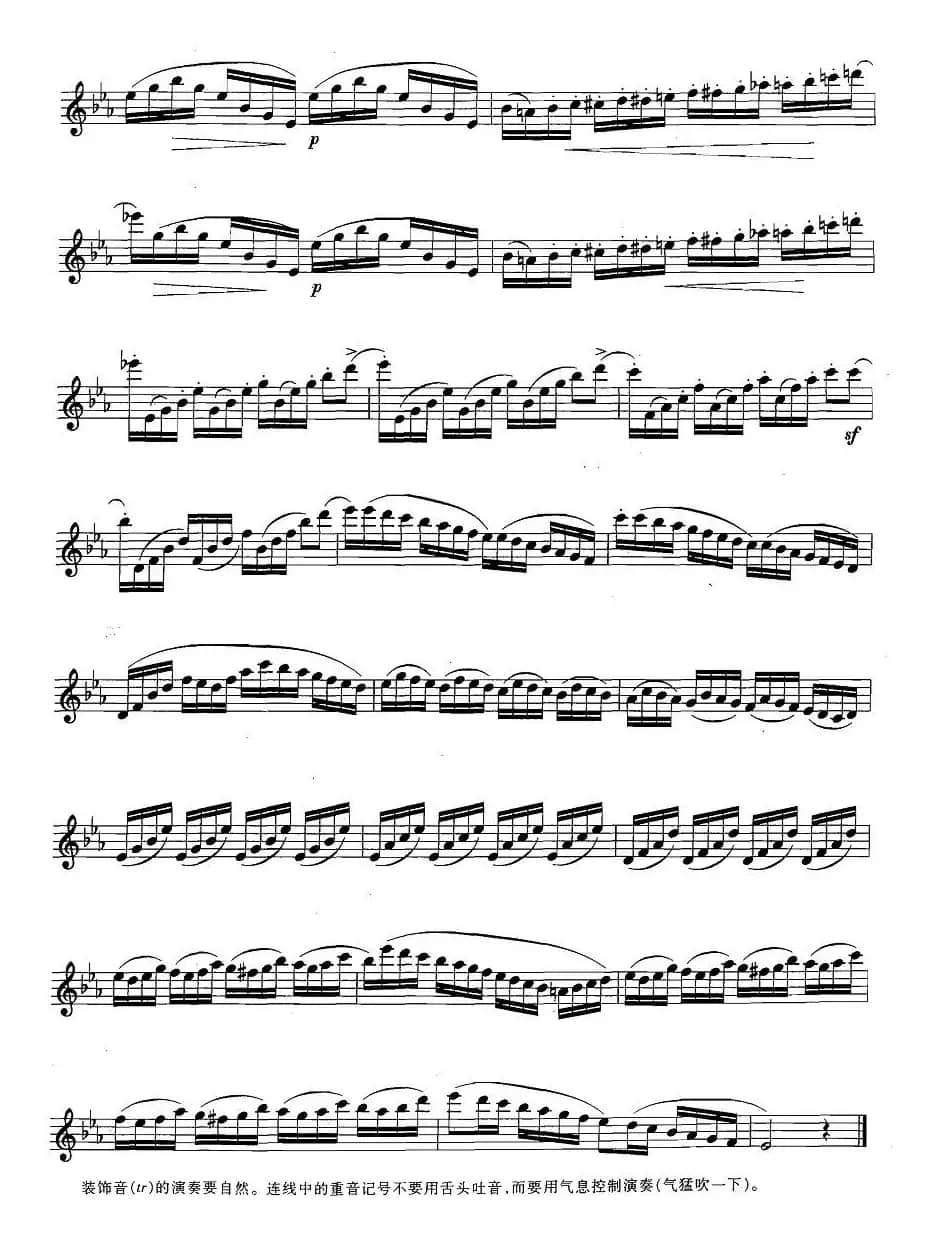 萨克斯练习曲合集（3—48）不同音型的十六分音符练习