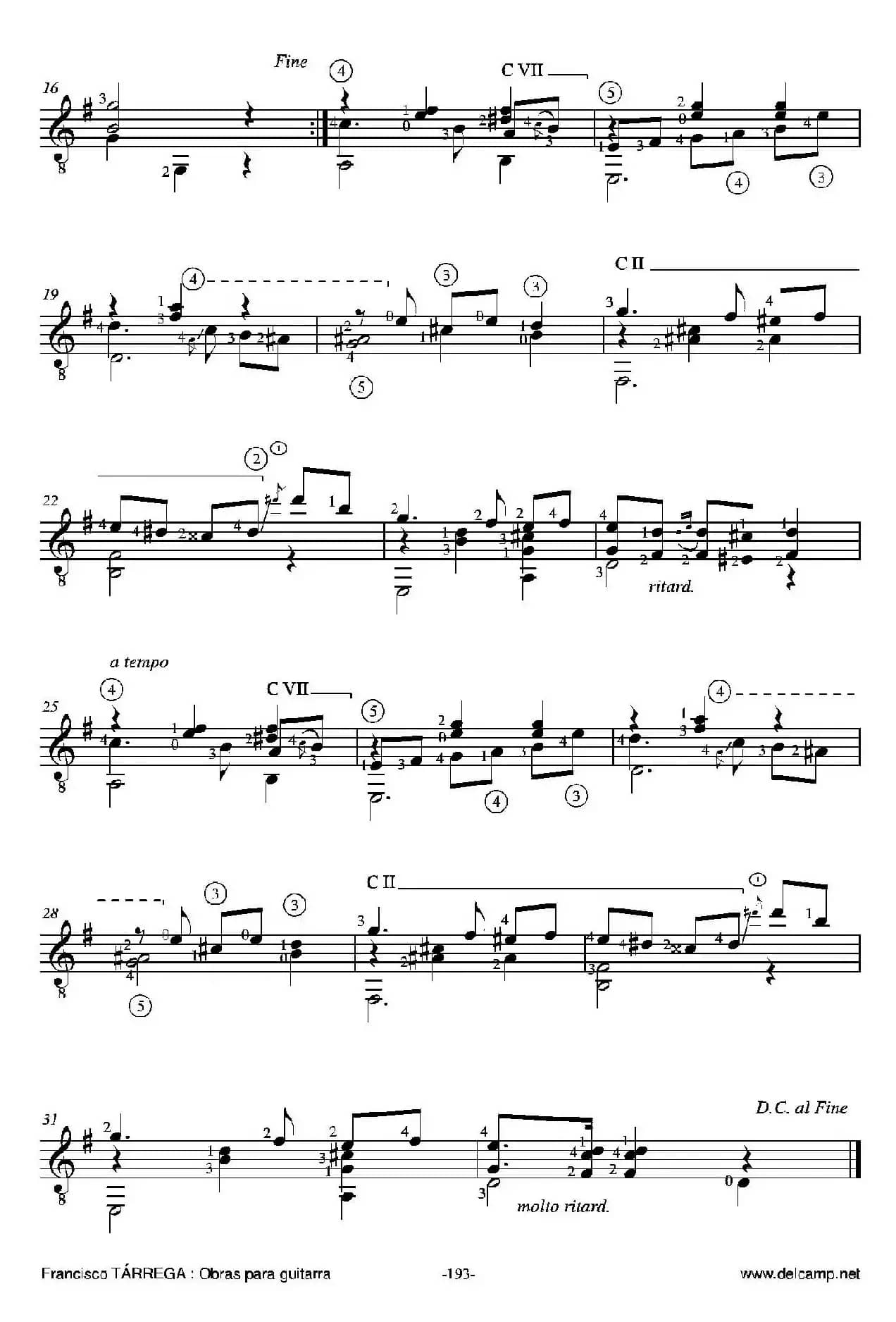 《塔雷加作品全集》第11部分（古典吉他）