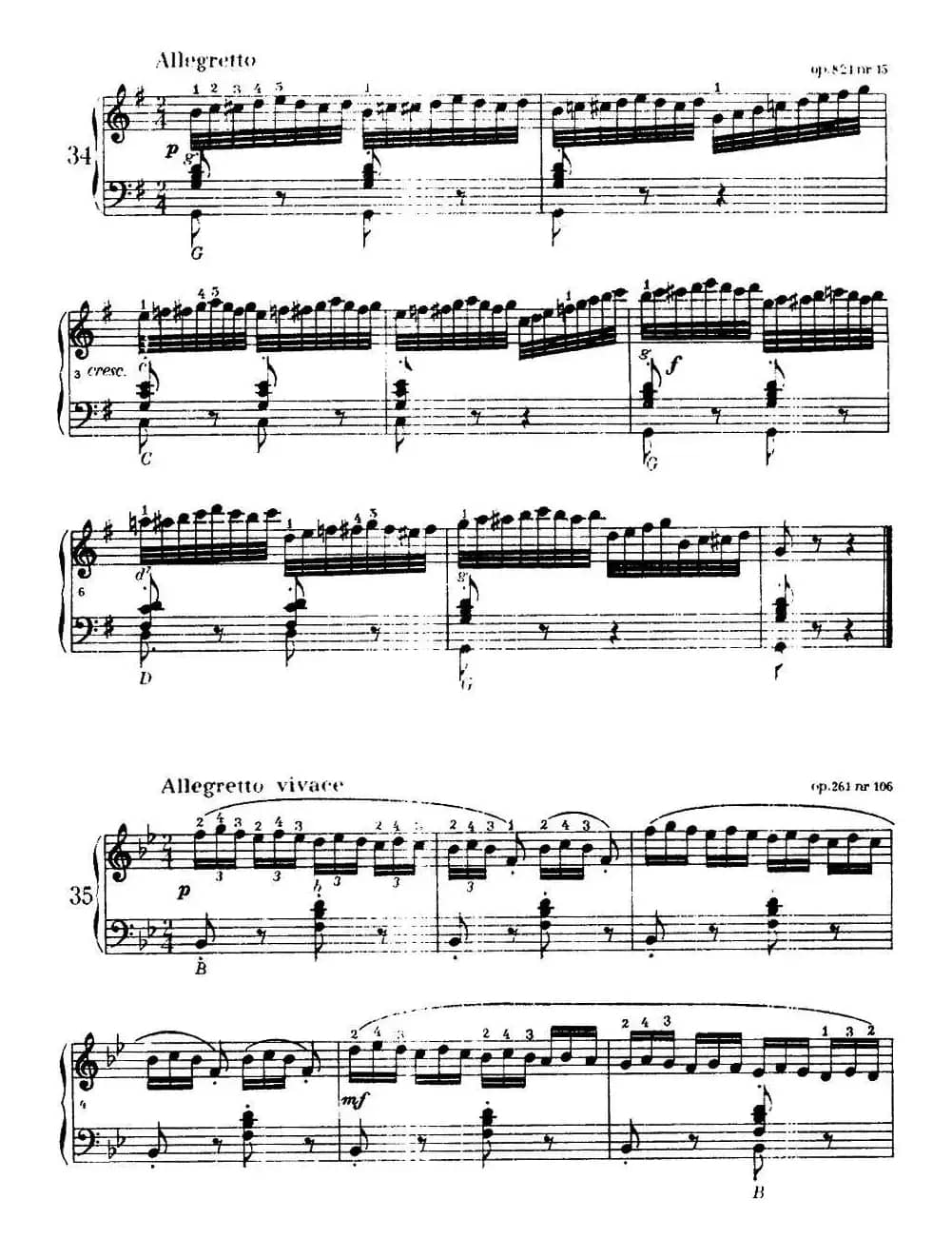 《车尔尼手风琴练习曲集》第Ⅰ册（第22—36首）