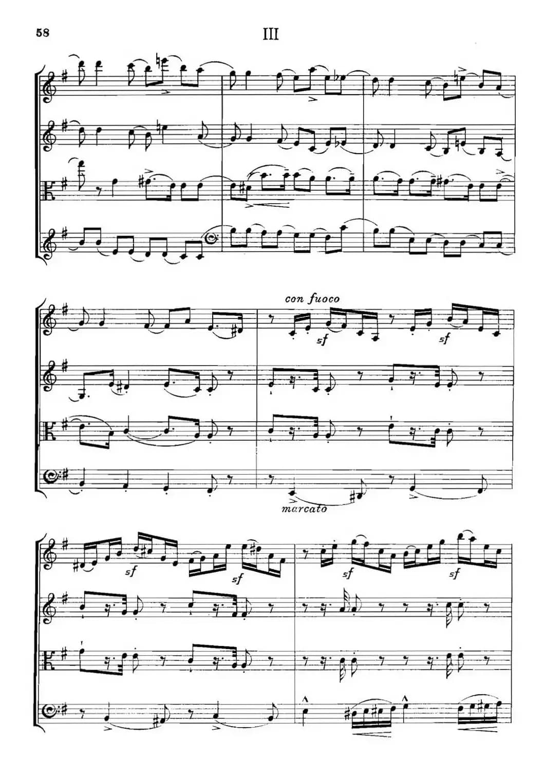 QUARTET Op.83（第三部分）（弦乐四重奏）