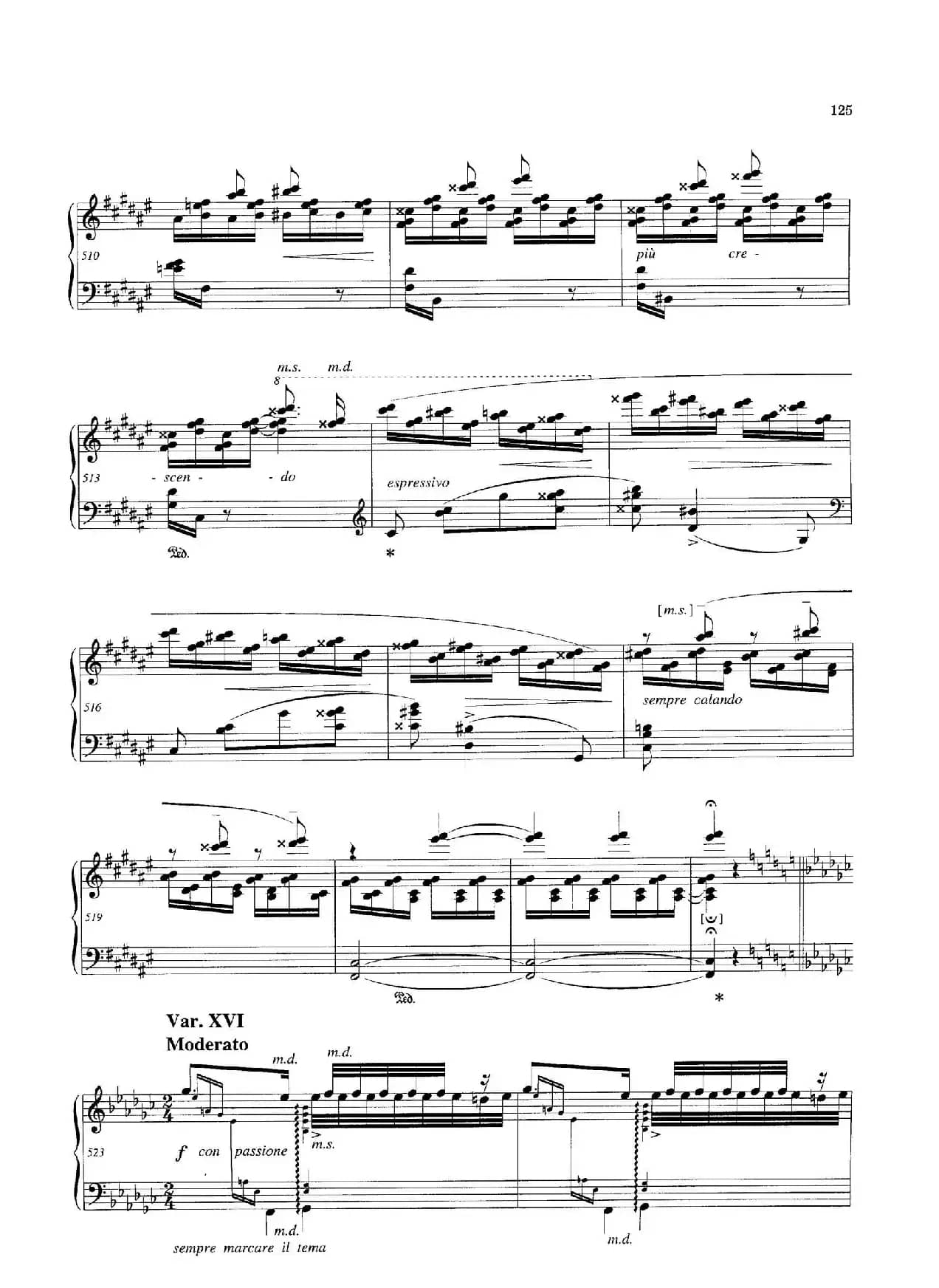 Variations and Fuge in e-flat Minor Op.23（降e小调主题变奏与赋格）