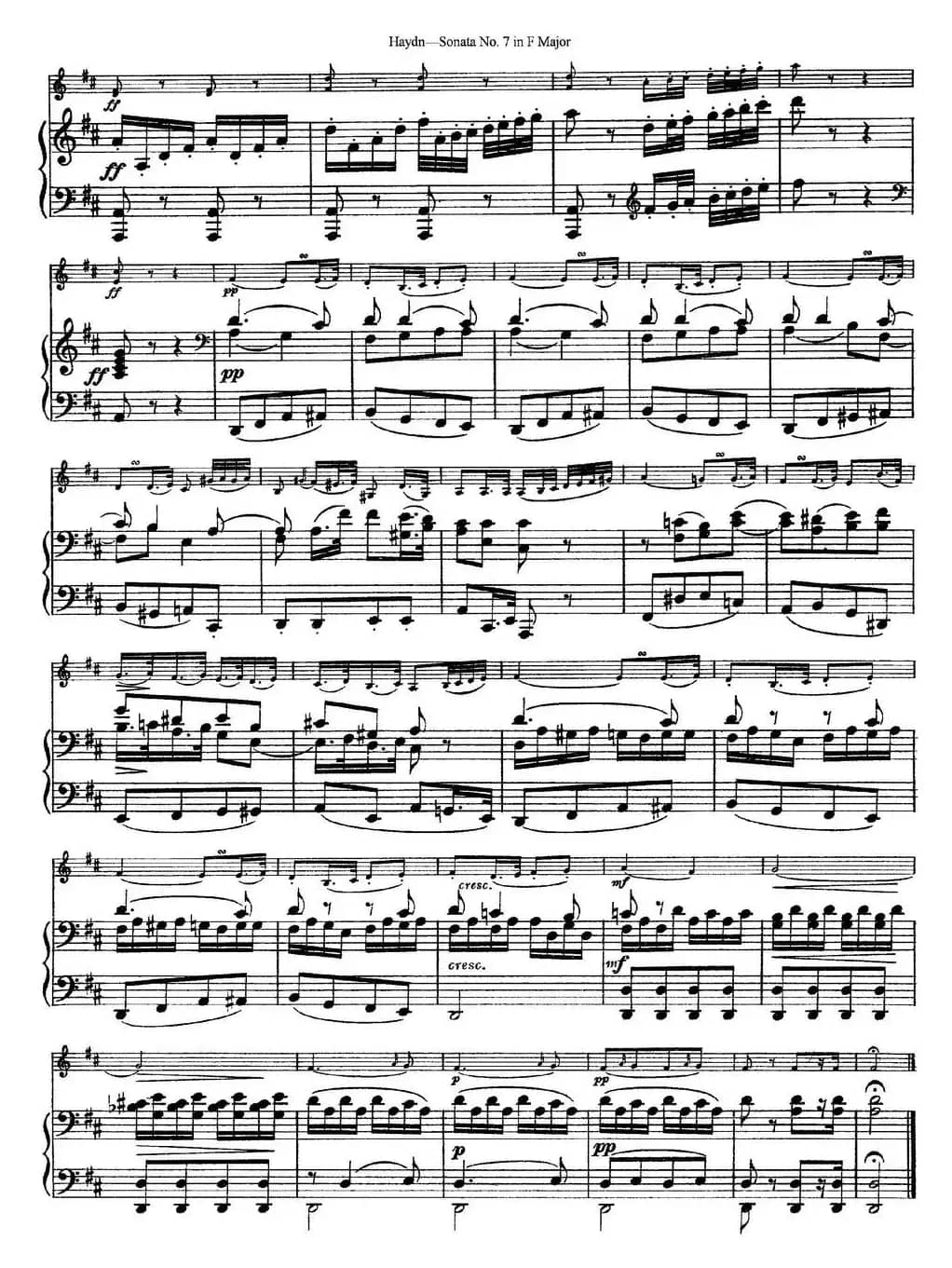 Violin Sonata No.7 in F Major（小提琴+钢琴伴奏）