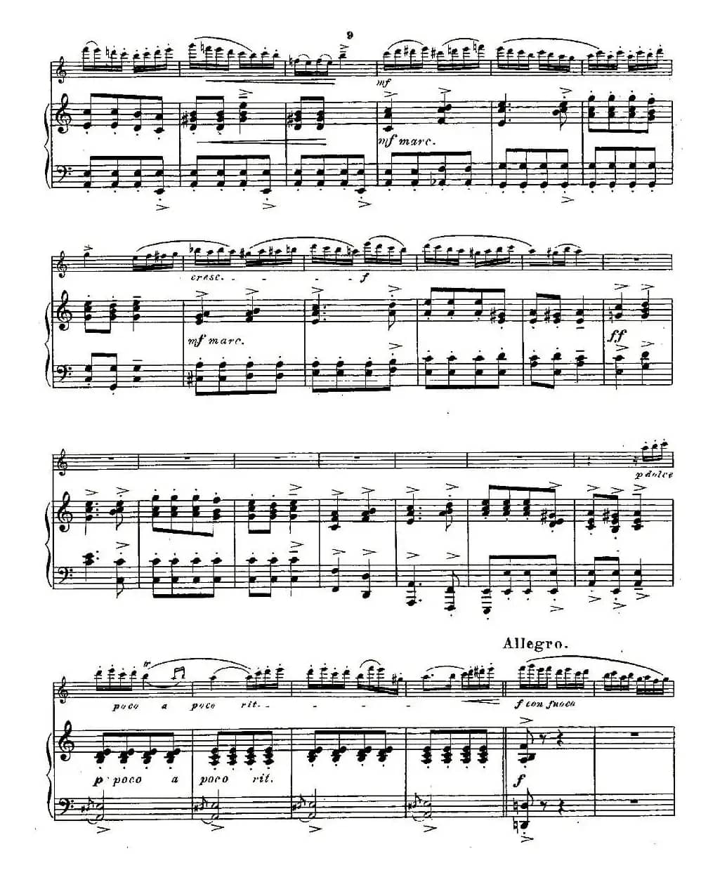 Fantaisies nationales. Op. 59, 6. （长笛+钢琴伴奏）