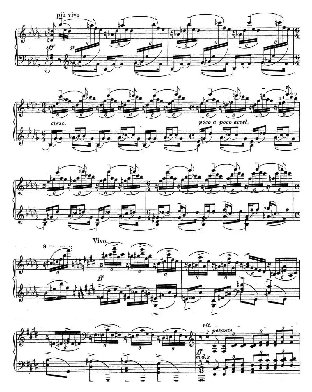 拉赫玛尼诺夫 钢琴前奏曲24 降D大调 Op.32 No.13