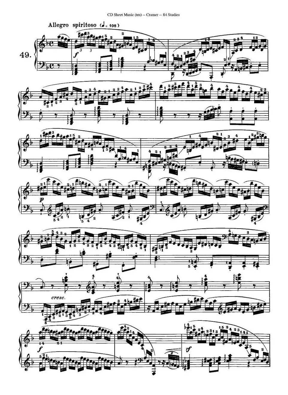 Cramer - 84 exercices（46—50）（克拉莫84首钢琴练习曲）