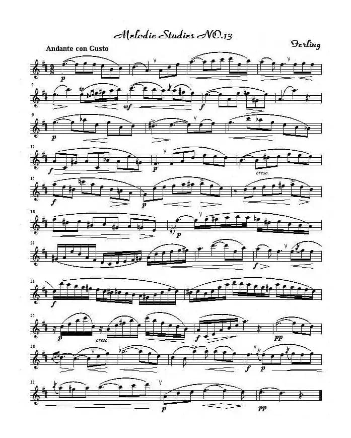 四十八首旋律练习曲之十三