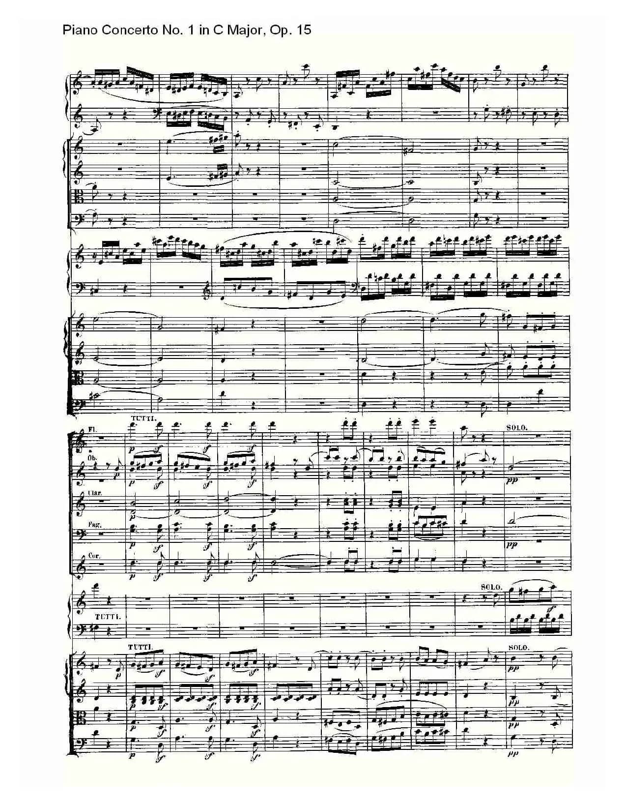 C大调钢琴第一协奏曲 Op.15 第三乐章