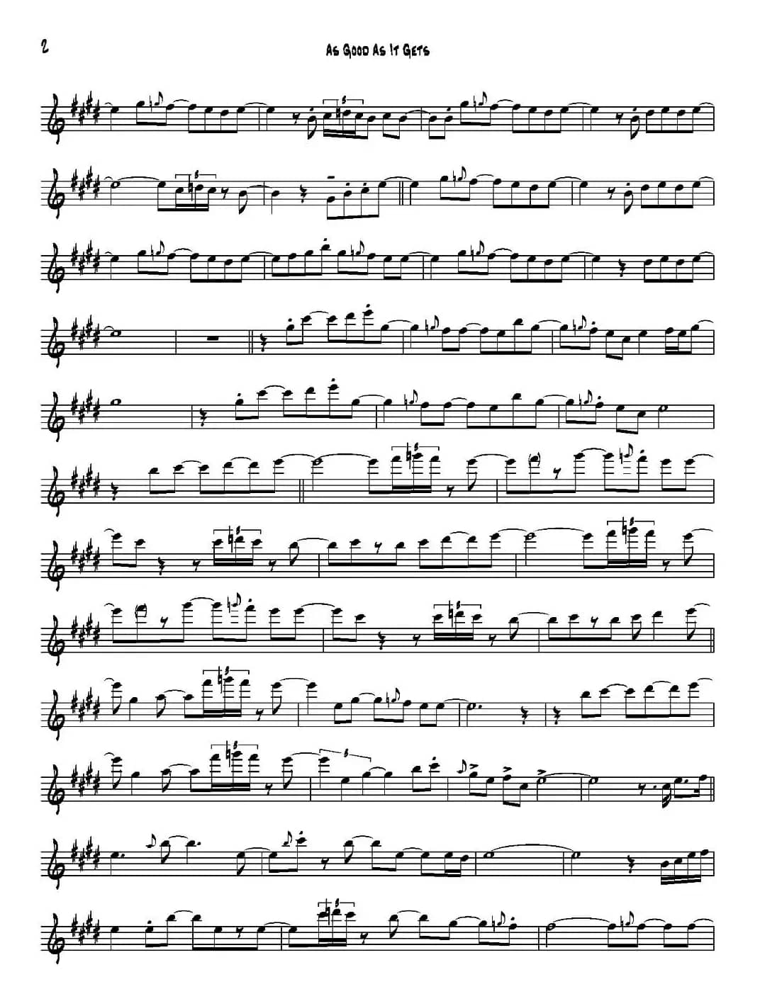 As Good As It Gets（B-FLAT）