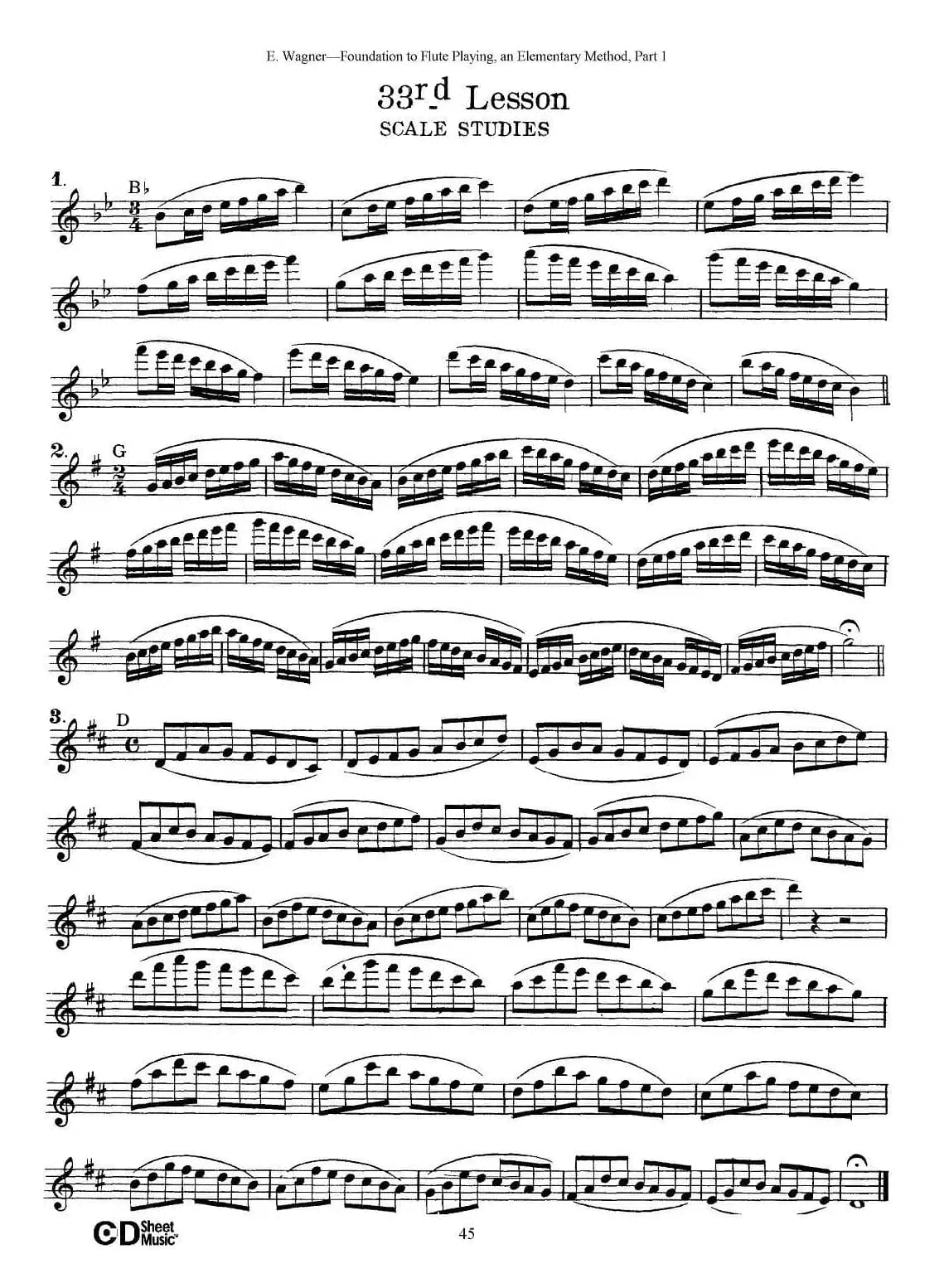 长笛演奏基础教程练习（31—40）