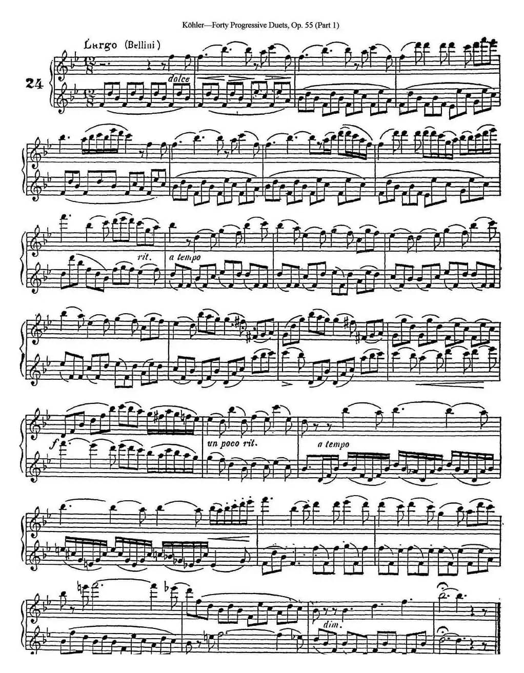 柯勒40首长笛提高练习曲OP.55（NO.24）