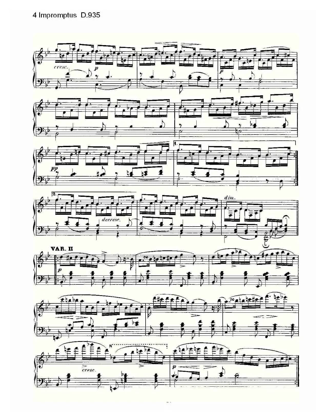 4 Impromptus D.935（4人即兴演奏D.935）