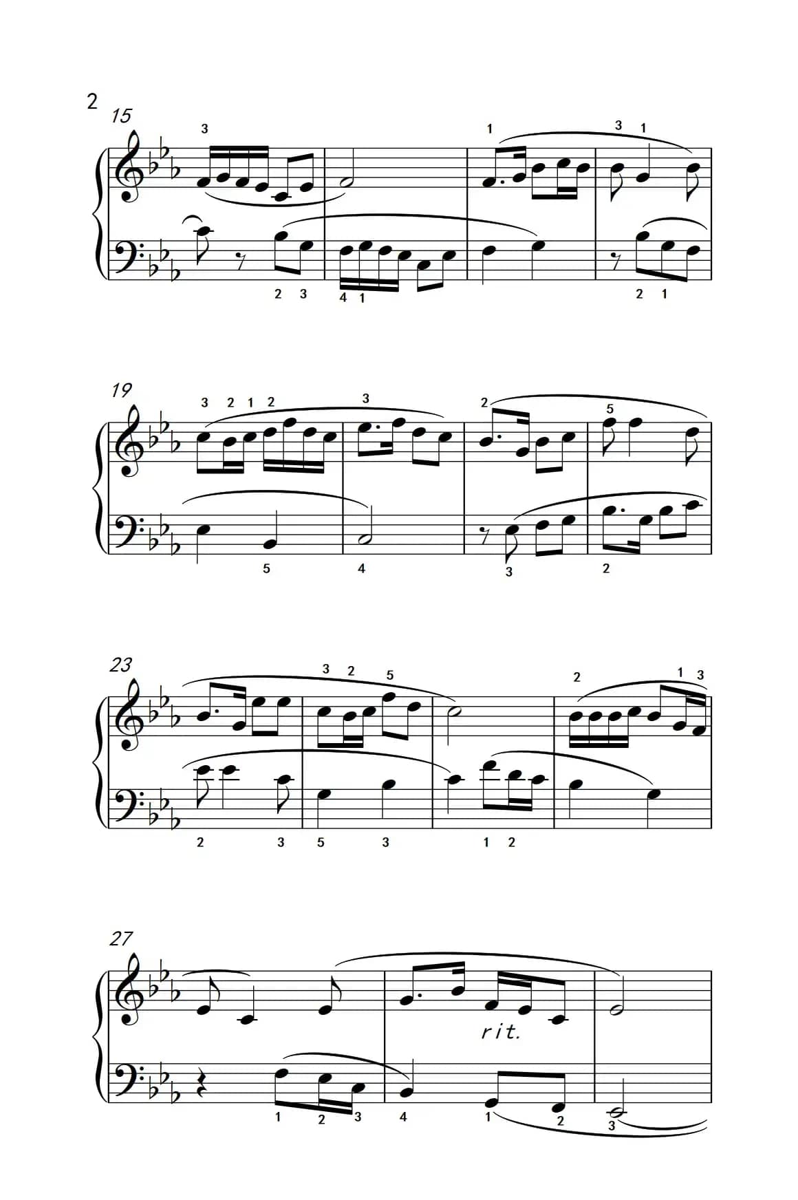 月牙下的诉说（约翰·汤普森 成人钢琴教程 第三册）