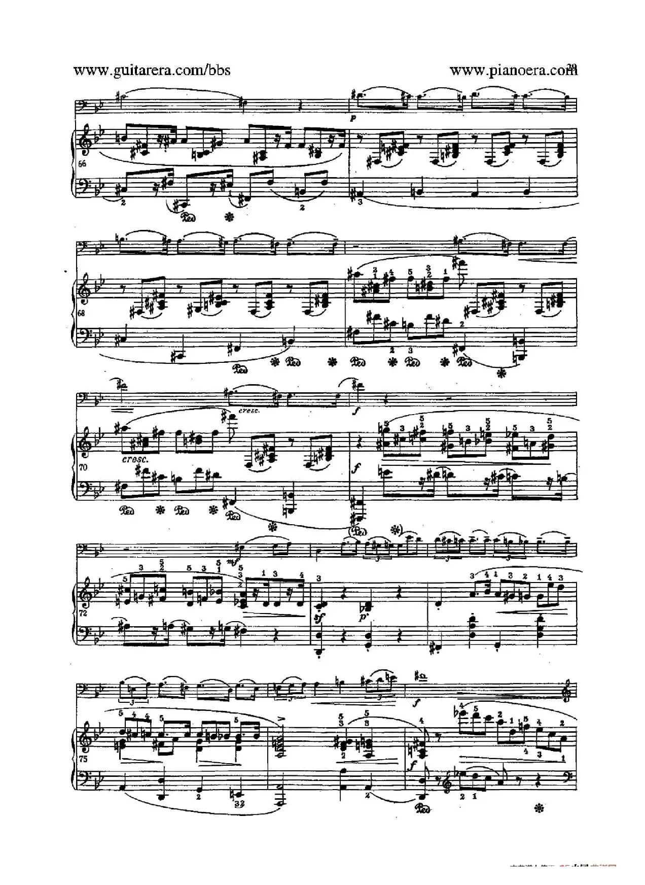 Sonata for Cello and Piano in g Minor Op.65（g小调大提琴奏鸣曲·大提琴+钢琴）