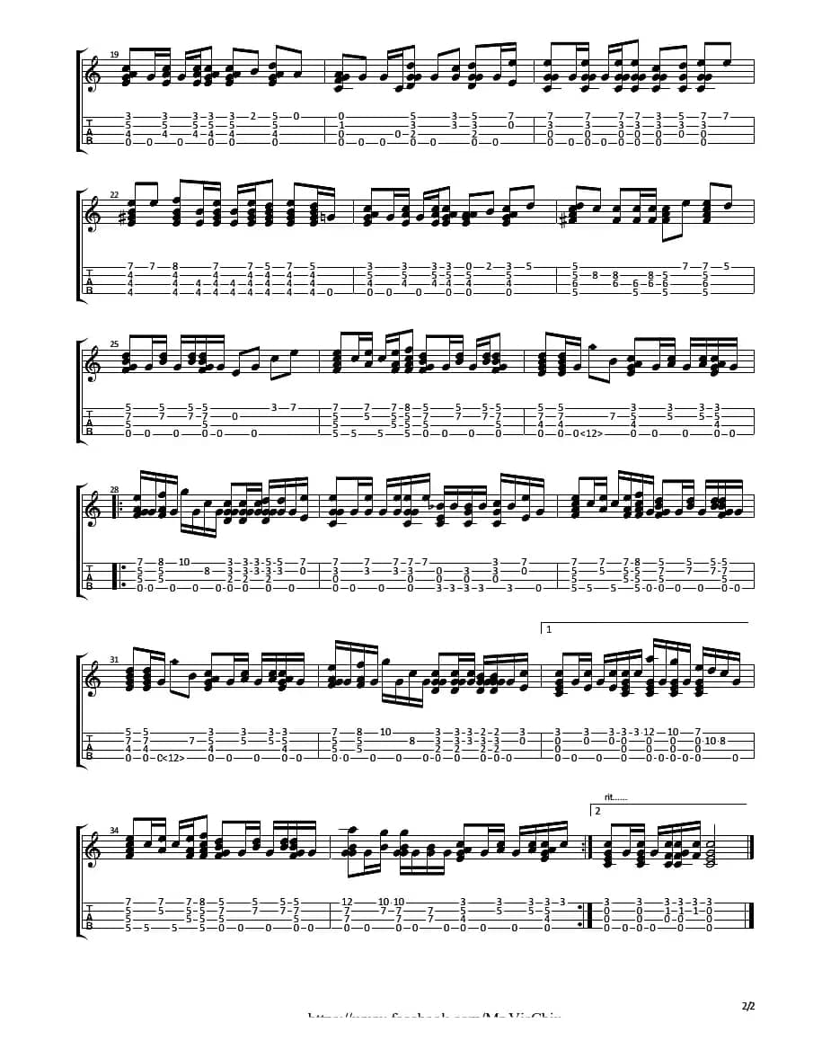 蒲公英的约定（尤克里里指弹谱）