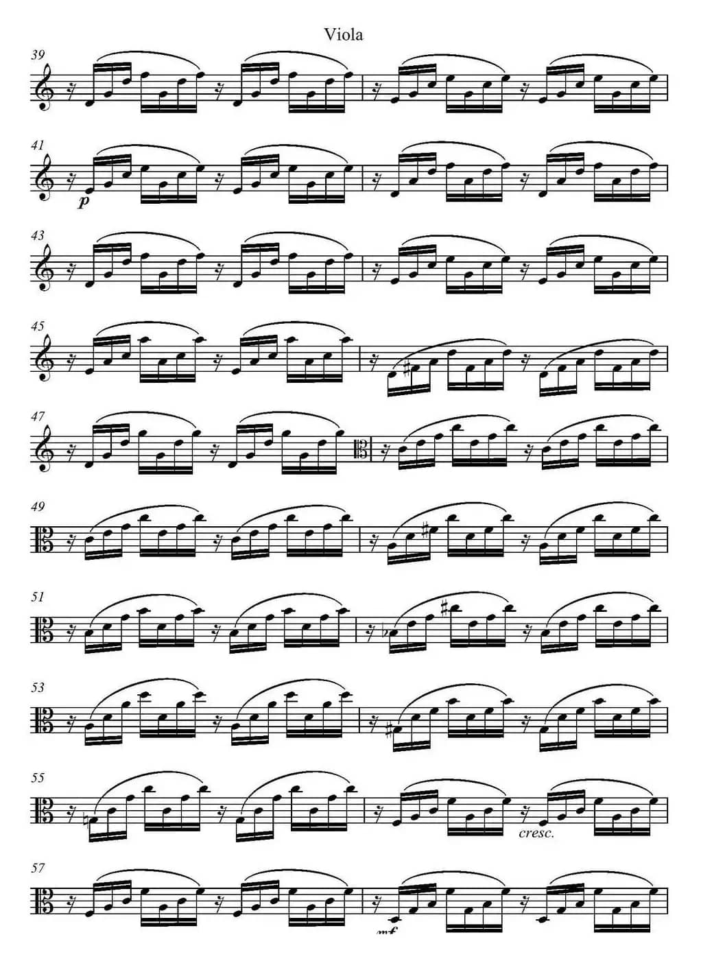 Ave Maria（中提琴分谱）