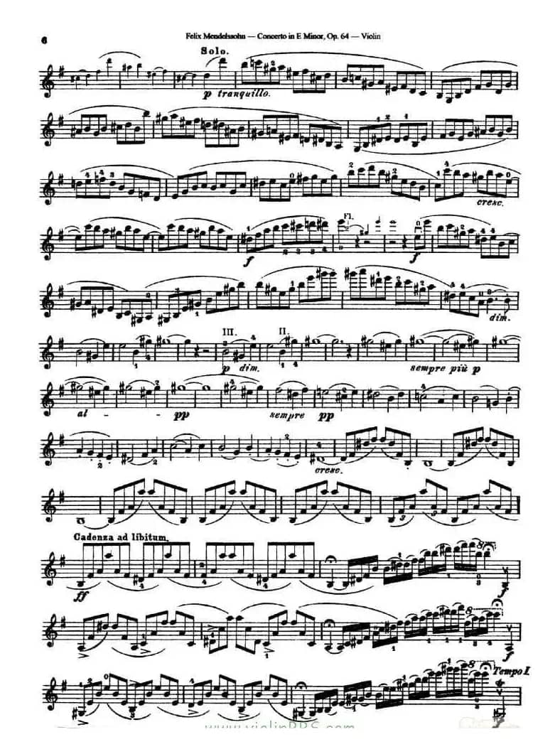 e小调协奏曲 Op.64（小提琴独奏）