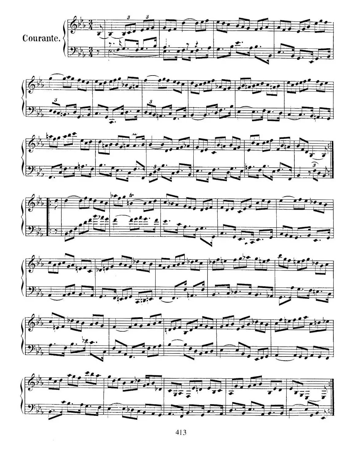 法国组曲之四：bE大调