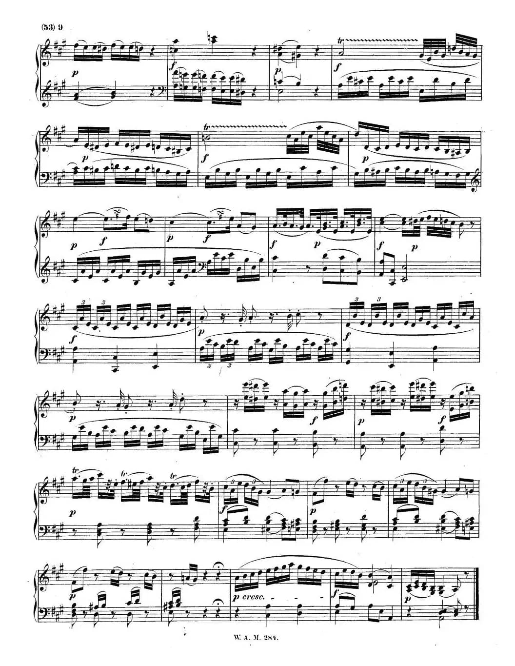 D大调第六钢琴奏鸣曲 KV.284