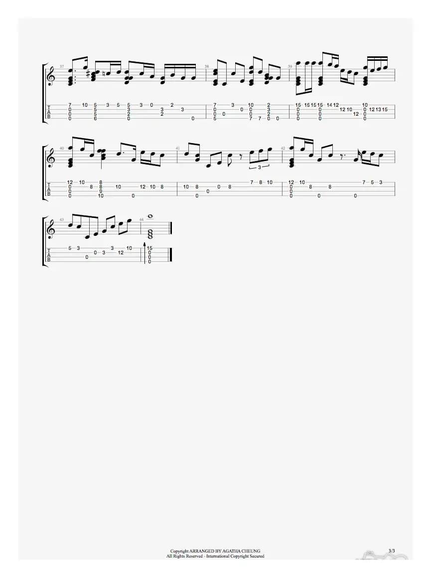 爱很简单（尤克里里指弹谱）