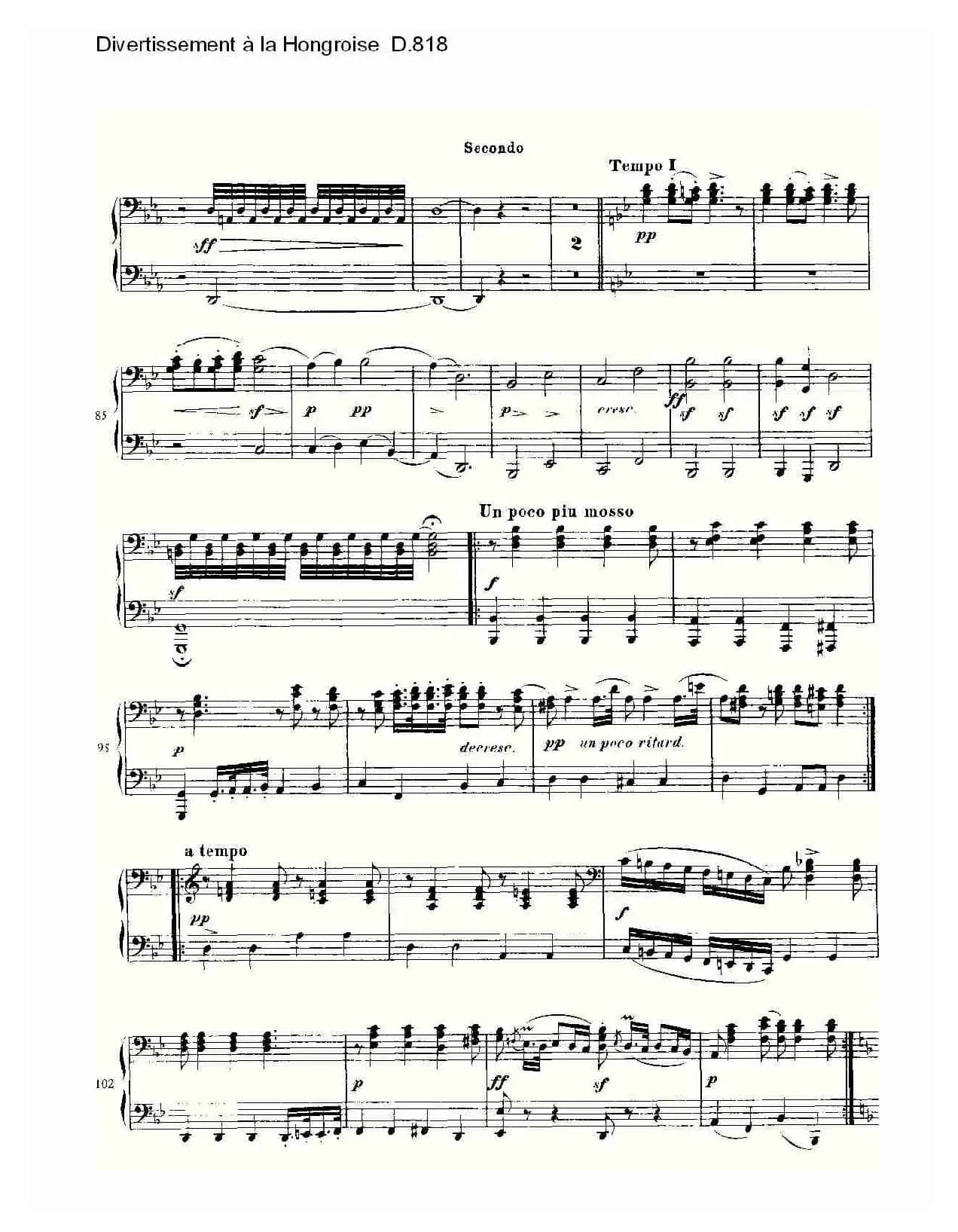 Divertissement à la Hongroise D.818