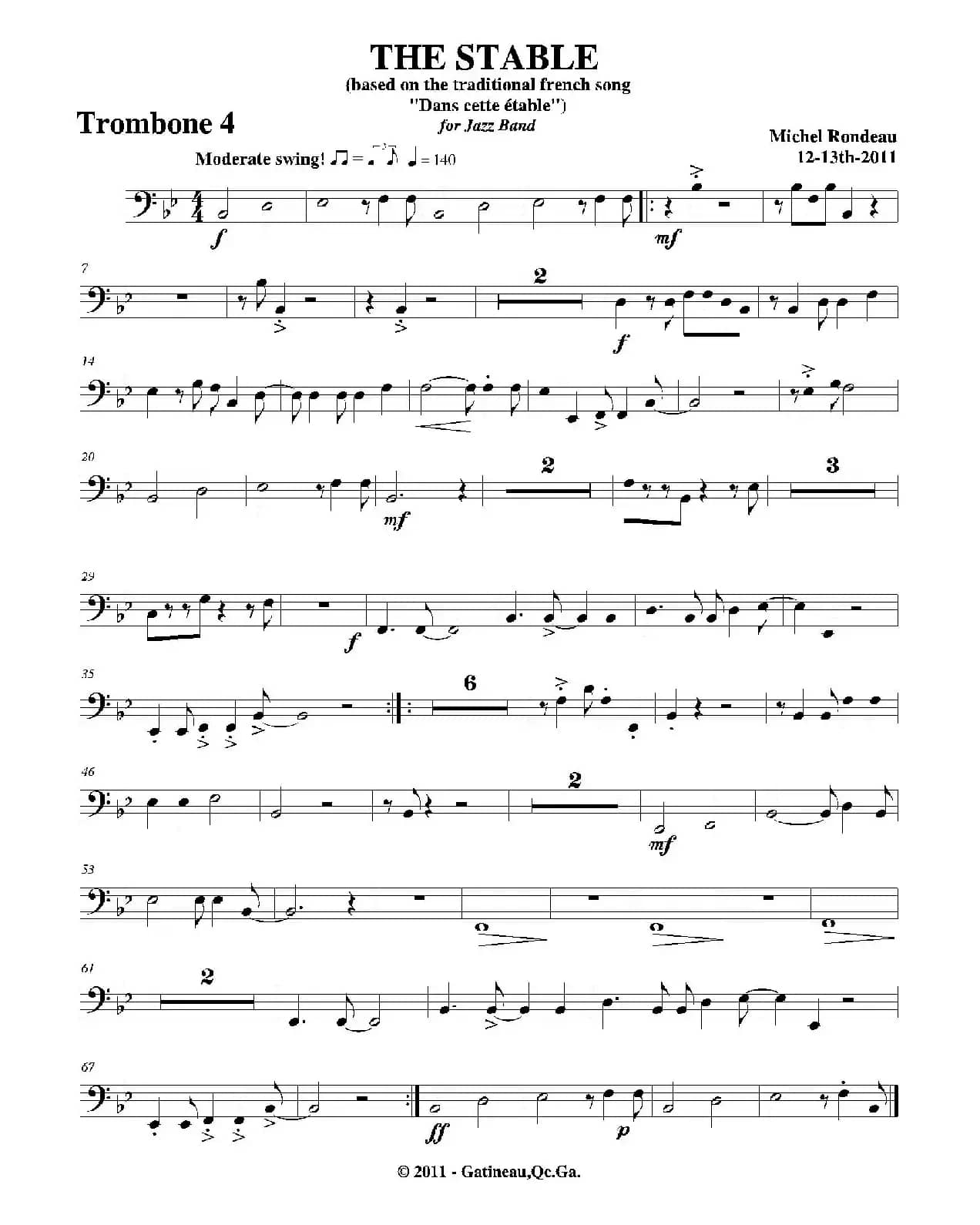 THE STABLE（第四长号分谱）