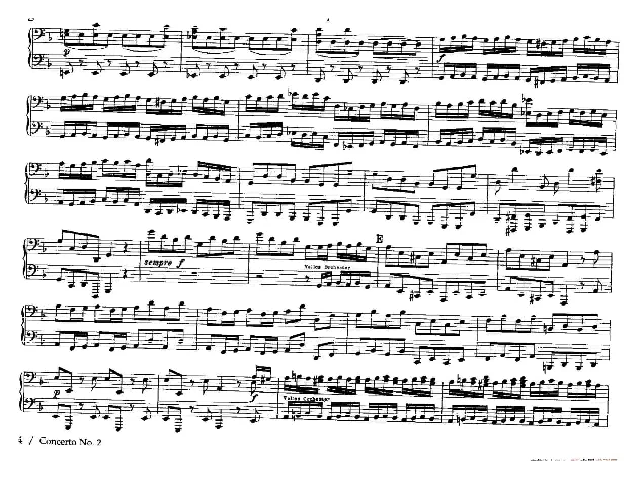 Brandenburg Concerto No.2 in F Major BWV.1047(F大调第二勃兰登堡协奏曲·四手联弹版)