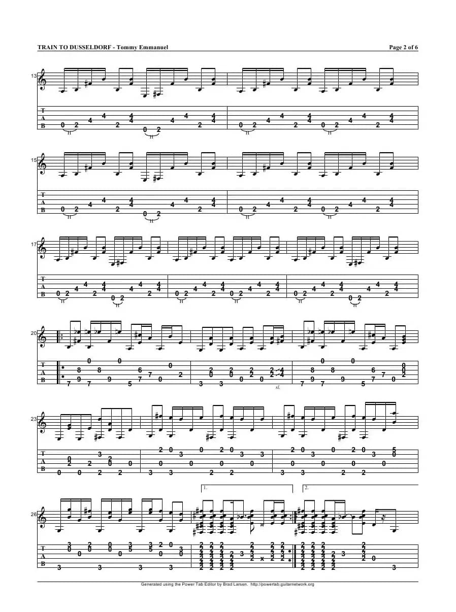 tommy emmanuel：train to dusseldorf（指弹吉它）