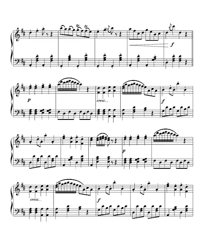 加沃特舞曲（完整版、龙斯明制谱版）