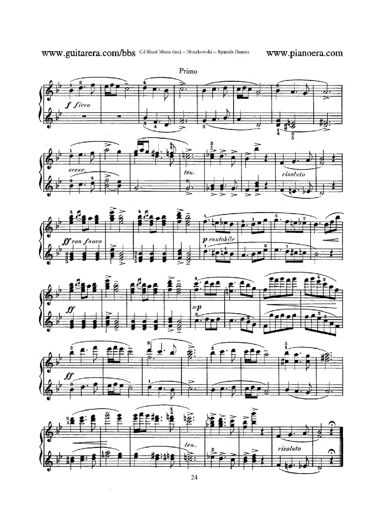 Spanish Dances Op.12（西班牙舞曲·四手联弹版）