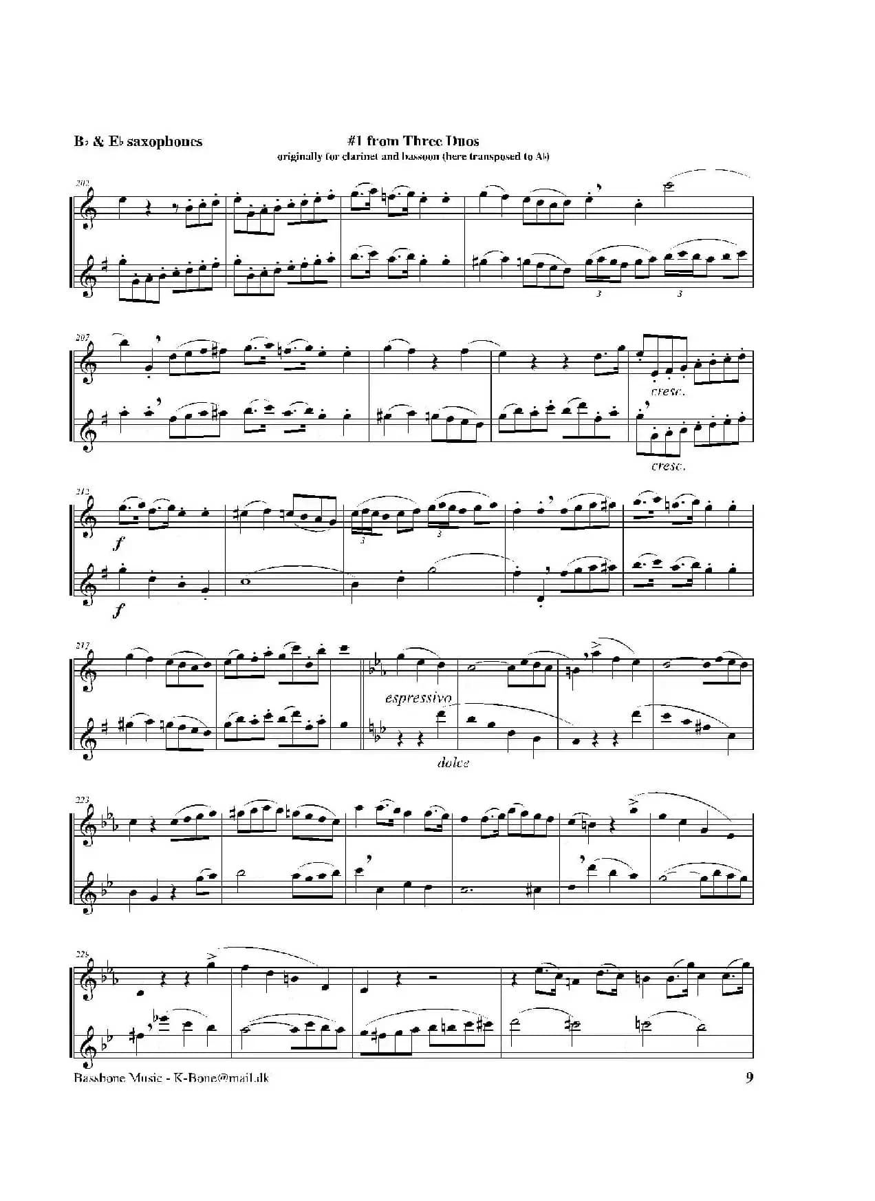 C大调二重奏—1（3首二重奏之一）