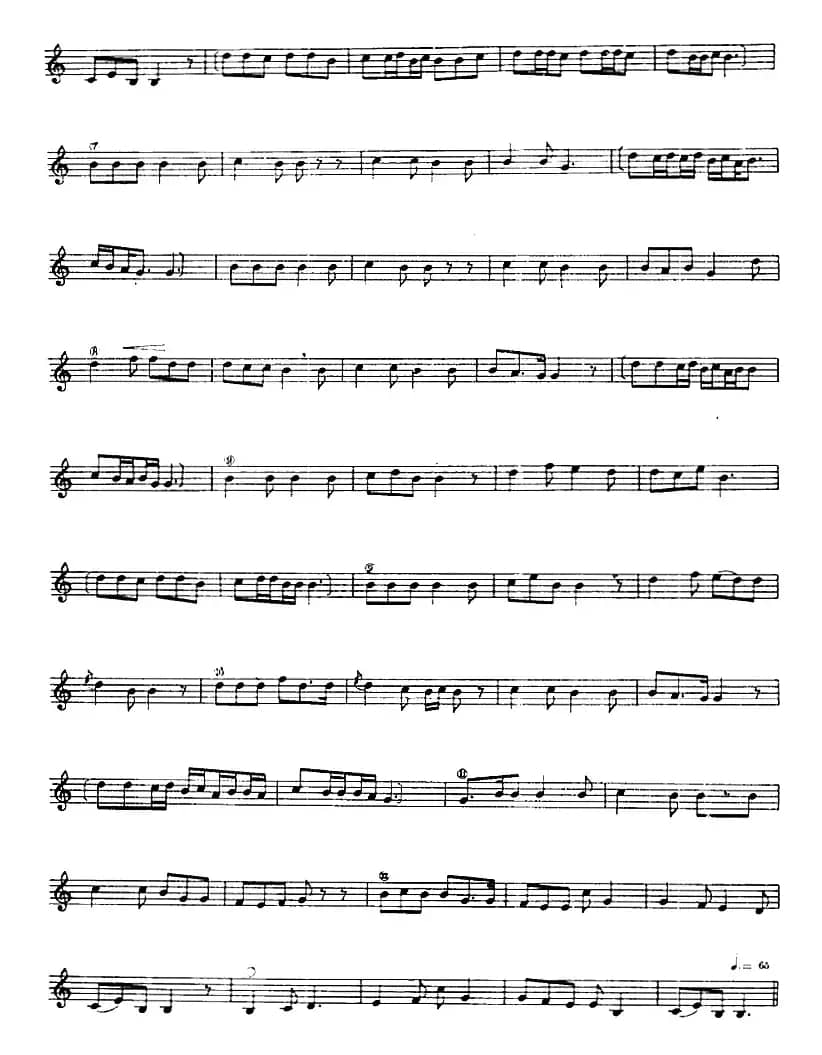 十二木卡姆：Ⅹ 纳瓦木卡姆 481——488（主旋律谱）