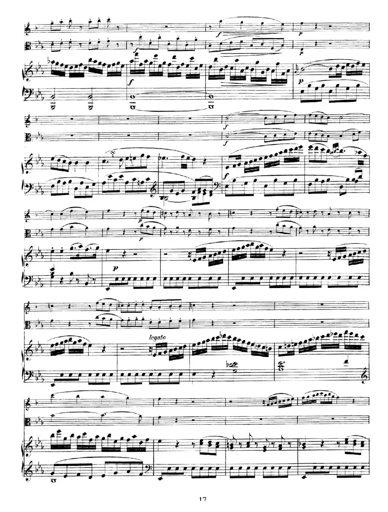 Piano Trio no.2 in E-flat Major K.498（降E大调钢琴三重奏）