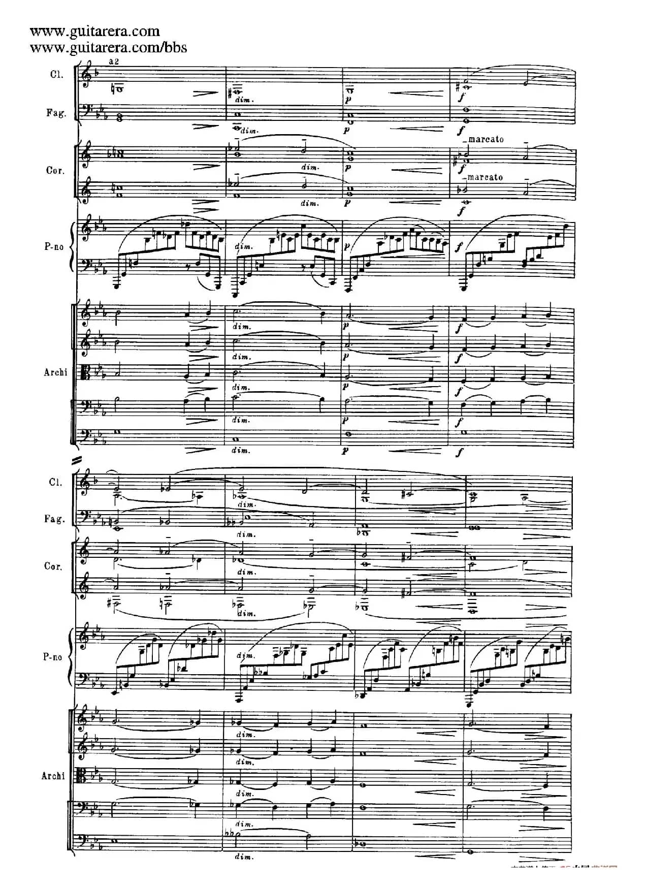 c小调第二钢琴协奏曲 Op.18（第一乐章总谱·P1——9）