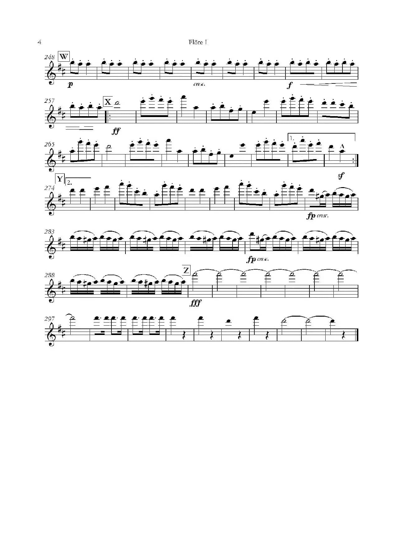 天堂与地狱序曲（管弦乐长笛分谱）