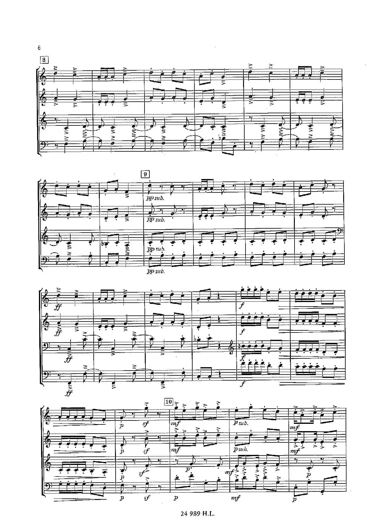 Chinese Rag （四重奏总谱+分谱）