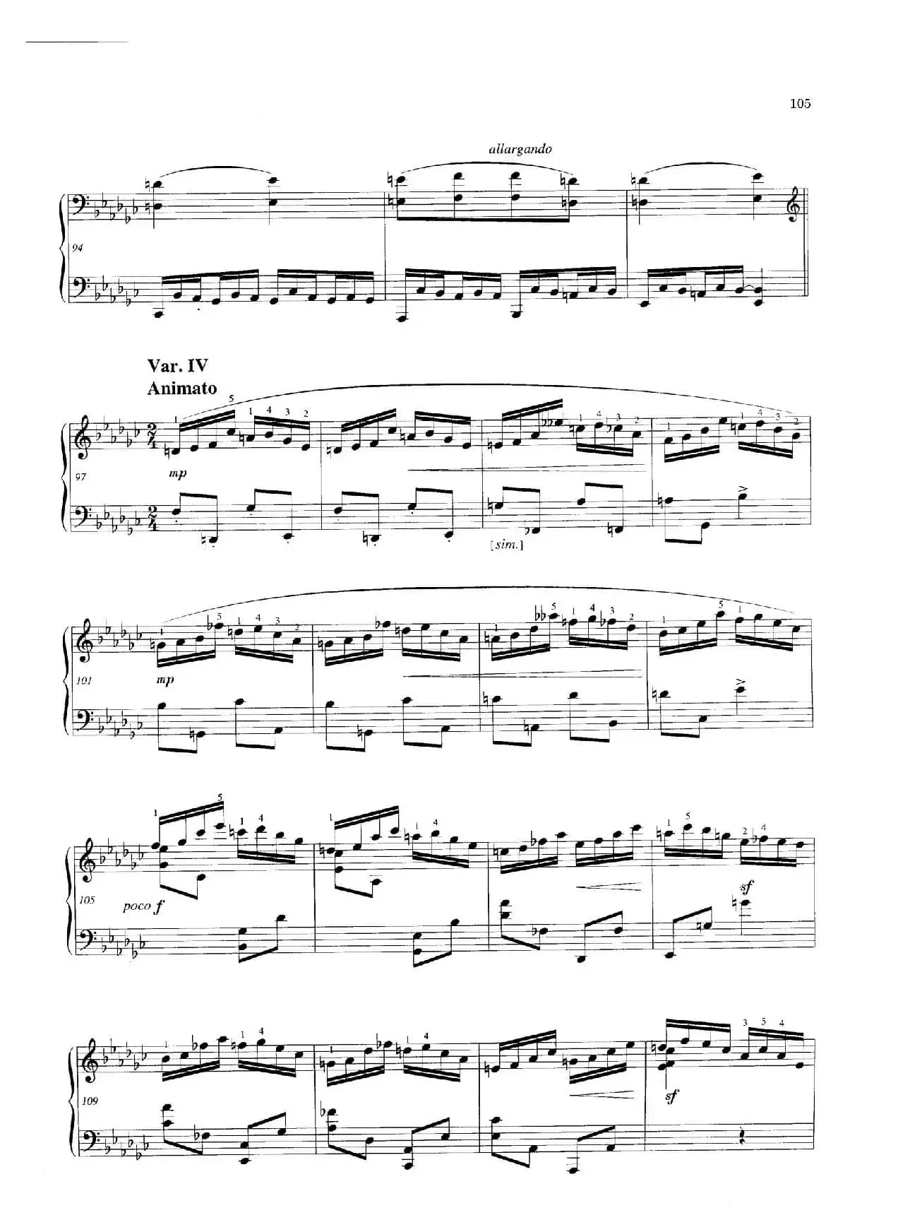 Variations and Fuge in e-flat Minor Op.23（降e小调主题变奏与赋格）