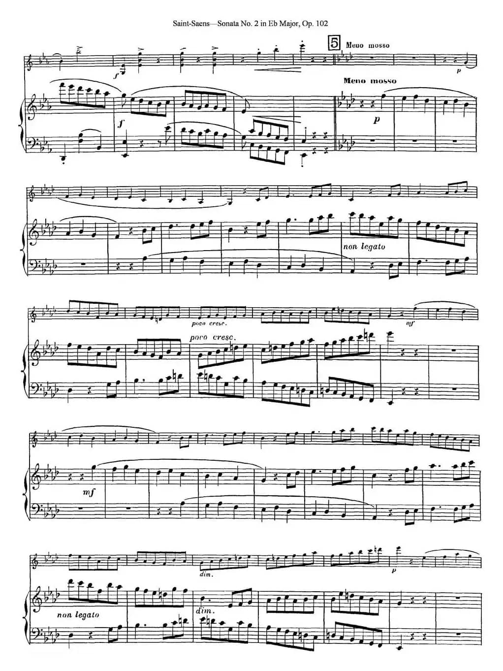 Violin Sonata No.2 in Eb Major Op.102（小提琴+钢琴伴奏）