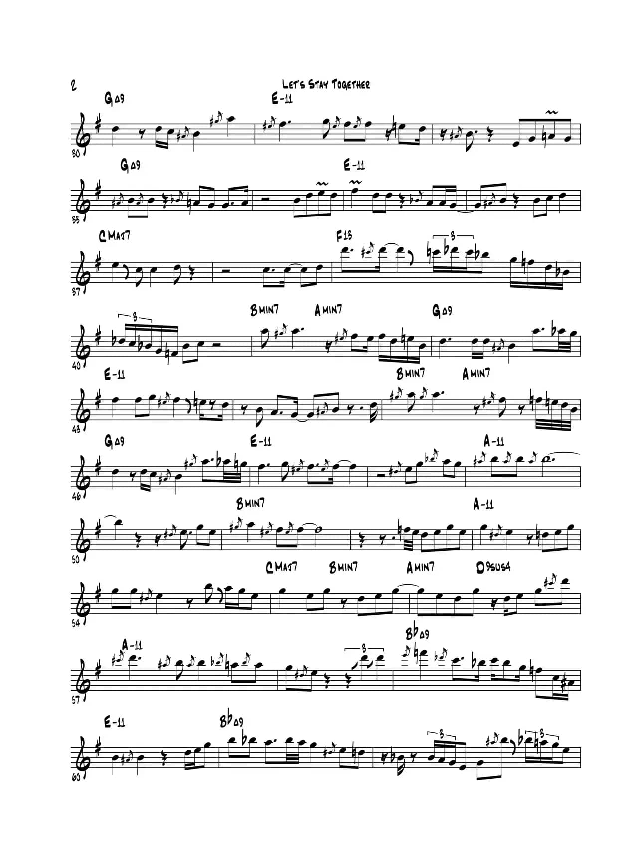 Lets Stay Together（次中音萨克斯）