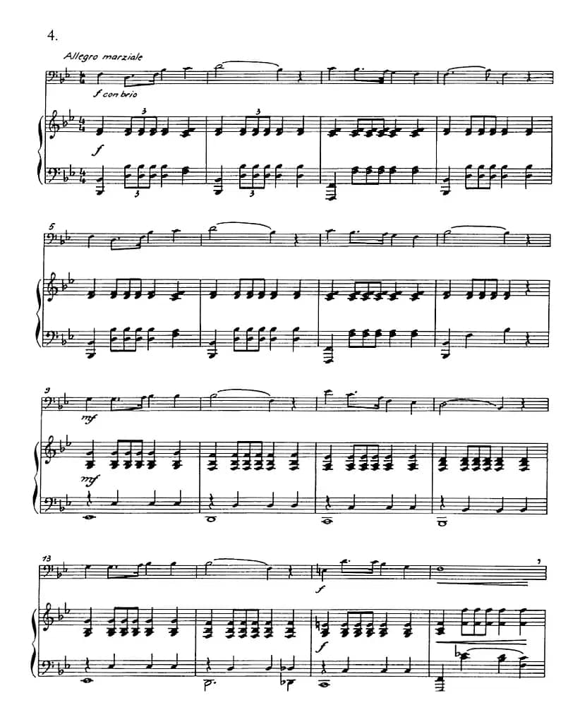 根据朱塞佩·孔科涅作品改编的四首旋律练习曲（长号+钢琴伴奏）